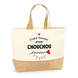 Sac Jute Fête des Mères Fêtes des Pères Mamie Papi Famille Idée Cadeau anniversaire Noël Travail Boulot Métier Départ Retraite Collègue Femme Homme