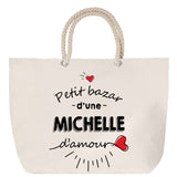 Sac Fête des Mères Mamie Famille Idée Cadeau anniversaire Noël Travail Boulot Métier Départ Retraite Collègue Femme cabas shopping plage