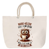 Sac Fête des Mères Mamie Famille Idée Cadeau anniversaire Noël Travail Boulot Métier Départ Retraite Collègue Femme cabas shopping plage