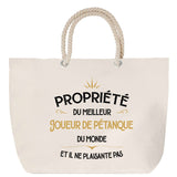 Sac Fête des Pères Papi Famille Idée Cadeau anniversaire Noël Travail Boulot Métier Départ Retraite Collègue Homme cabas shopping plage