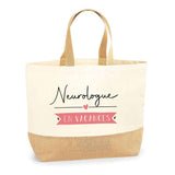 Sac Jute Fête des Mères Fêtes des Pères Mamie Papi Famille Idée Cadeau anniversaire Noël Travail Boulot Métier Départ Retraite Collègue Femme Homme