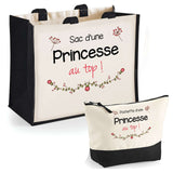 Cabas femme sac plage ou shopping tote bag pochette trousse Idée cadeau original pour anniversaire Noël travail départ retraite collègue famille fete des mères maman mamie