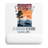 Tapis de souris ergonomique avec repose-poignet, accessoire bureau pour femme et homme, fête des pères, cadeau pas cher, idée cadeau fête des mères, secret santa, départ à la retraite, télétravail et gaming