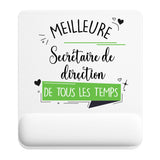 Tapis de souris ergonomique avec repose-poignet, accessoire bureau pour femme et homme, fête des pères, cadeau pas cher, idée cadeau fête des mères, secret santa, départ à la retraite, télétravail et gaming