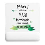Tapis de souris ergonomique avec repose-poignet, accessoire bureau pour femme et homme, fête des pères, cadeau pas cher, idée cadeau fête des mères, secret santa, départ à la retraite, télétravail et gaming
