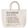 Sac Fête des Mères Mamie Famille Idée Cadeau anniversaire Noël Travail Boulot Métier Départ Retraite Collègue Femme cabas shopping plage