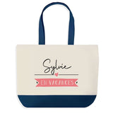 Sac de shopping bleu Sylvie en Vacances