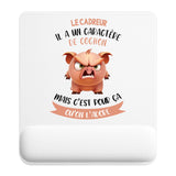 Tapis de souris ergonomique avec repose-poignet, accessoire bureau pour femme et homme, fête des pères, cadeau pas cher, idée cadeau fête des mères, secret santa, départ à la retraite, télétravail et gaming