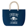 Sac de plage Bleu anse corde J'peux Pas Barbecue blanc