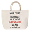 Sac Fête des Mères Mamie Famille Idée Cadeau anniversaire Noël Travail Boulot Métier Départ Retraite Collègue Femme cabas shopping plage