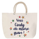 Sac Fête des Mères Mamie Famille Idée Cadeau anniversaire Noël Travail Boulot Métier Départ Retraite Collègue Femme cabas shopping plage
