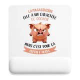 Tapis de souris ergonomique avec repose-poignet, accessoire bureau pour femme et homme, fête des pères, cadeau pas cher, idée cadeau fête des mères, secret santa, départ à la retraite, télétravail et gaming