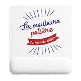 Tapis de souris ergonomique avec repose-poignet, accessoire bureau pour femme et homme, fête des pères, cadeau pas cher, idée cadeau fête des mères, secret santa, départ à la retraite, télétravail et gaming
