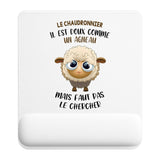 Tapis de souris ergonomique avec repose-poignet, accessoire bureau pour femme et homme, fête des pères, cadeau pas cher, idée cadeau fête des mères, secret santa, départ à la retraite, télétravail et gaming