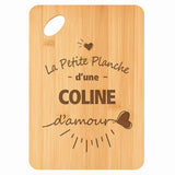 Planche bambou gravée personnalisée femme idée cadeau Fête des Mères apéro 30×20 prénom cuisine plateau fromage anniversaire noel maman mamie