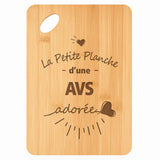 Planche bambou gravée personnalisée femme idée cadeau Fête des Mères apéro 30×20 prénom cuisine plateau fromage anniversaire noel maman mamie