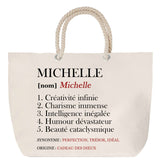 Sac Fête des Mères Mamie Famille Idée Cadeau anniversaire Noël Travail Boulot Métier Départ Retraite Collègue Femme cabas shopping plage