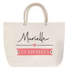 Sac Fête des Mères Mamie Famille Idée Cadeau anniversaire Noël Travail Boulot Métier Départ Retraite Collègue Femme cabas shopping plage