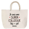 Sac Fête des Mères Mamie Famille Idée Cadeau anniversaire Noël Travail Boulot Métier Départ Retraite Collègue Femme cabas shopping plage