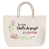 Sac Fête des Mères Mamie Famille Idée Cadeau anniversaire Noël Travail Boulot Métier Départ Retraite Collègue Femme cabas shopping plage