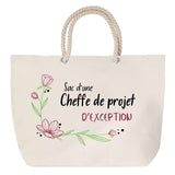 Sac Fête des Mères Mamie Famille Idée Cadeau anniversaire Noël Travail Boulot Métier Départ Retraite Collègue Femme cabas shopping plage