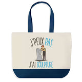 Sac de shopping bleu J'peux pas Sculpture
