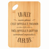 Planche bambou gravée personnalisée homme idée cadeau Fête des Pères apéro 30×20 prénom cuisine plateau fromage anniversaire noel papa papi 