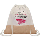 Sac Fête des Mères Mamie Maman Cadeau anniversaire Noël Travail Métier Départ Retraite Collègue Femme cabas shopping plage