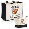 Cabas homme ou femme sac plage ou shopping tote bag pochette trousse Idée cadeau original pour anniversaire Noël travail départ retraite collègue famille fete des mères fetes des pères papa maman mamie papi