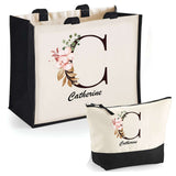 Cabas femme sac plage ou shopping tote bag pochette trousse Idée cadeau original pour anniversaire Noël travail départ retraite collègue famille fete des mères maman mamie