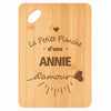 Planche bambou gravée personnalisée femme idée cadeau Fête des Mères apéro 30×20 prénom cuisine plateau fromage anniversaire noel maman mamie