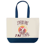 Sac de shopping bleu J'peux pas Pilates