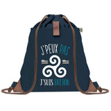 sac a dos bleu coton recycle avec pochette idee cadeau originale pour collegue ami prof ou membre de la famille cadeau mixte noel anniversaire secret santa ou depart au travail sac leger pratique et ecologique design breton moderne