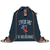 sac a dos bleu coton recycle avec pochette idee cadeau originale pour collegue ami prof ou membre de la famille cadeau mixte noel anniversaire secret santa ou depart au travail sac leger pratique et ecologique design breton moderne