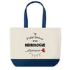 Sac de shopping bleu Bazar d'un Neurologue d'amour