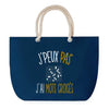 Sac de plage Bleu anse corde J'peux Pas Mots Croisés