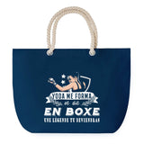 Sac de plage Bleu anse corde Boxe Femme Légende Humour Geek