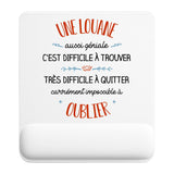 Tapis de souris ergonomique avec repose-poignet, accessoire bureau pour femme et homme, fête des pères, cadeau pas cher, idée cadeau fête des mères, secret santa, départ à la retraite, télétravail et gaming