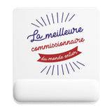 Tapis de souris ergonomique avec repose-poignet, accessoire bureau pour femme et homme, fête des pères, cadeau pas cher, idée cadeau fête des mères, secret santa, départ à la retraite, télétravail et gaming