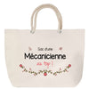 Sac Fête des Mères Mamie Famille Idée Cadeau anniversaire Noël Travail Boulot Métier Départ Retraite Collègue Femme cabas shopping plage