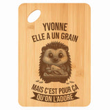 Planche bambou gravée personnalisée femme idée cadeau Fête des Mères apéro 30×20 prénom cuisine plateau fromage anniversaire noel maman mamie