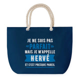 Sac de plage Bleu anse corde Hervé Parfait