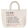 Sac Fête des Mères Mamie Famille Idée Cadeau anniversaire Noël Travail Boulot Métier Départ Retraite Collègue Femme cabas shopping plage