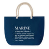 Sac de plage Bleu anse corde Marine Définition Femme