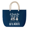 Sac de plage Bleu anse corde Ane Travailler Dur