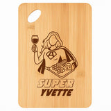 Planche bambou gravée personnalisée femme idée cadeau Fête des Mères apéro 30×20 prénom cuisine plateau fromage anniversaire noel maman mamie