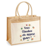 Sac Fête des Mères Mamie Famille Idée Cadeau anniversaire Noël Travail Boulot Métier Départ Retraite Collègue Femme cabas shopping plage