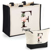 Cabas femme sac plage ou shopping tote bag pochette trousse Idée cadeau original pour anniversaire Noël travail départ retraite collègue famille fete des mères maman mamie