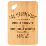 Planche bambou gravée personnalisée femme idée cadeau Fête des Mères apéro 30×20 prénom cuisine plateau fromage anniversaire noel maman mamie