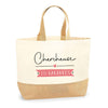 Sac Jute Fête des Mères Fêtes des Pères Mamie Papi Famille Idée Cadeau anniversaire Noël Travail Boulot Métier Départ Retraite Collègue Femme Homme